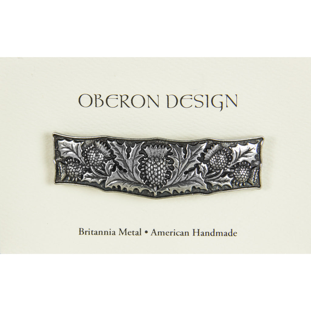 Hair Clip, Barrette, Thistle 70mm