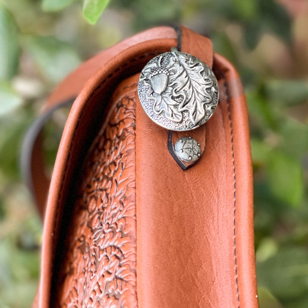 Key Ring Purse Hook, Oak Leaf Acorn