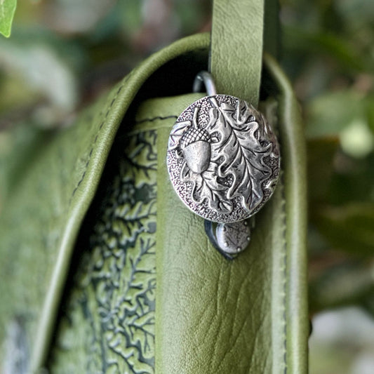 Key Ring Purse Hook, Oak Leaf Acorn