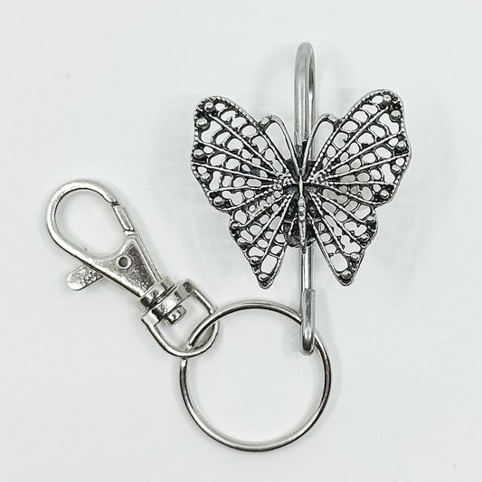 Key Ring Purse Hook, Filagree Butterfly