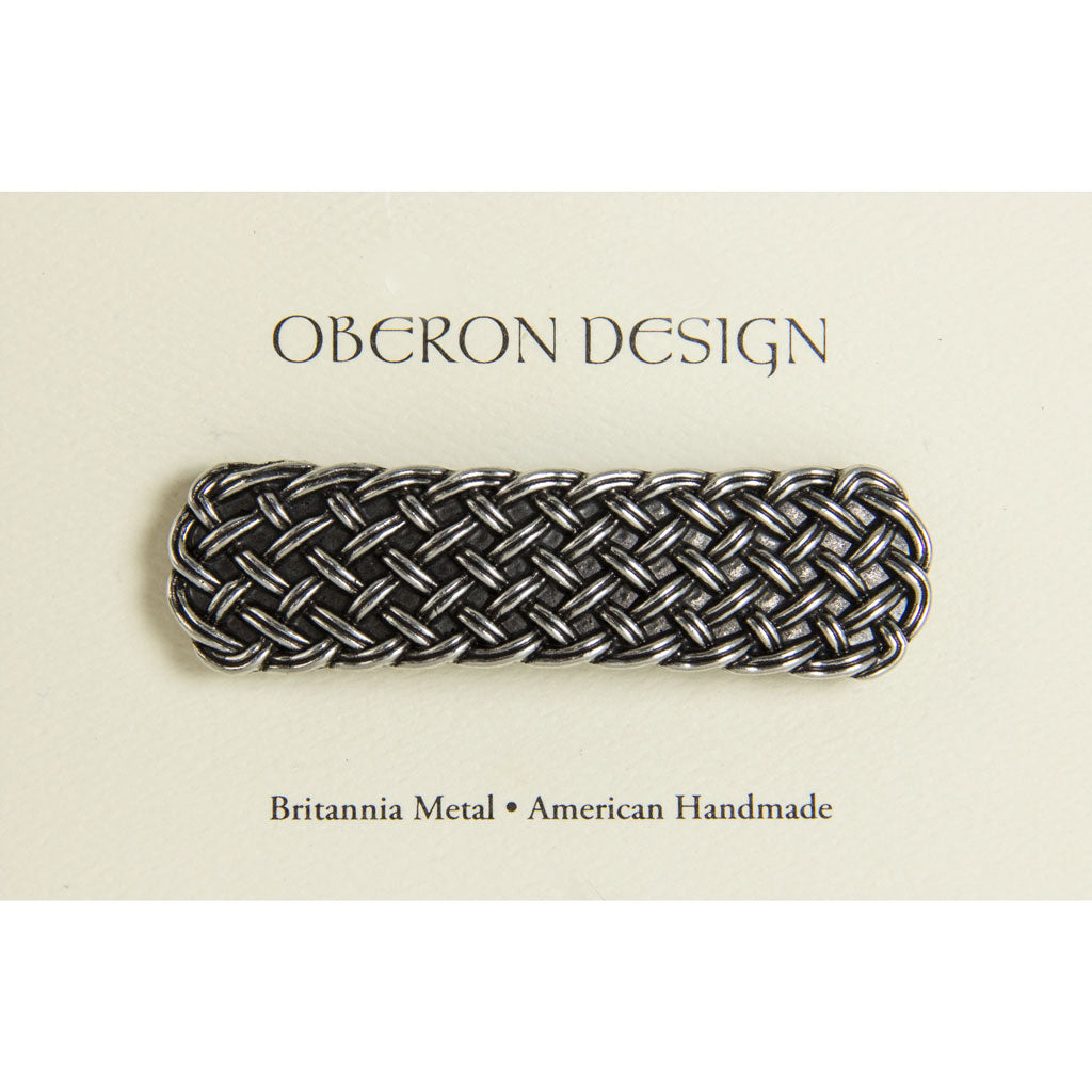 Hair Clip, Barrette, Woven Celtic 70mm