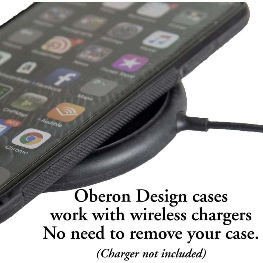 Oberon Design Genuine Leather iPhone Case, Hand-Crafted, Wireleaa Charging