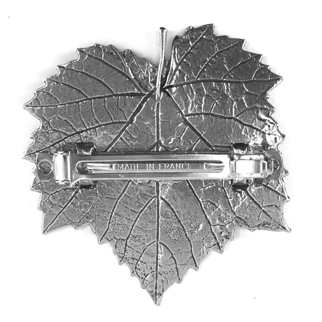 Oberon Design Hair Clip, Barrette, Hair Accessory, Grape Leaf, Back View