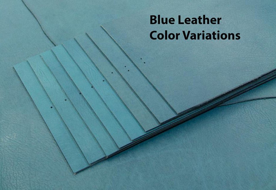 Oberon Design Blue Leather Color Variations
