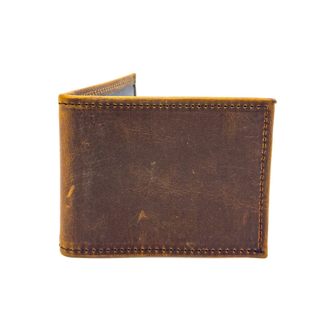 Leather Bi-Fold Wallet, Limited Edition Rustic, Hard Times
