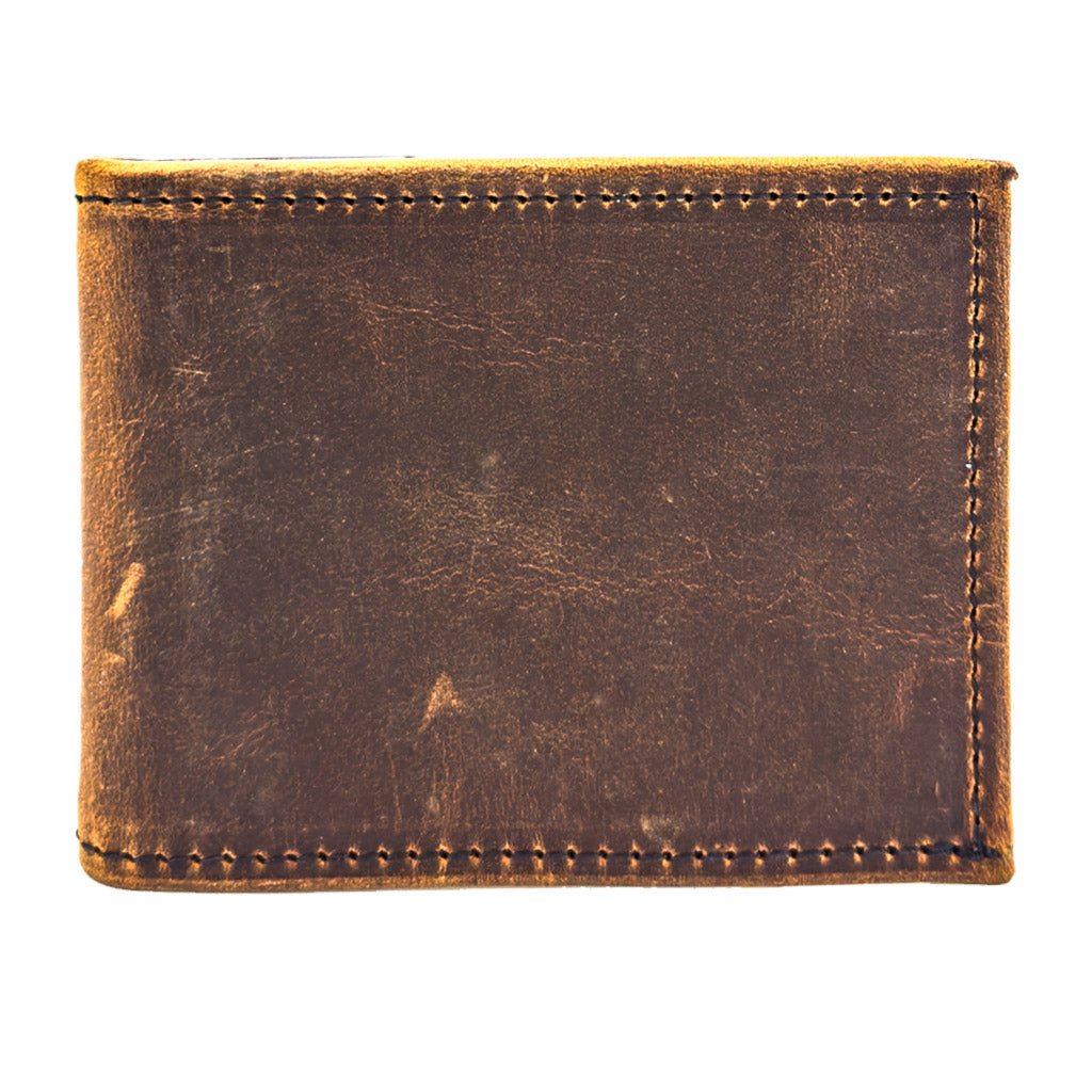 Leather Bi-Fold Wallet, Limited Edition Rustic, Hard Times