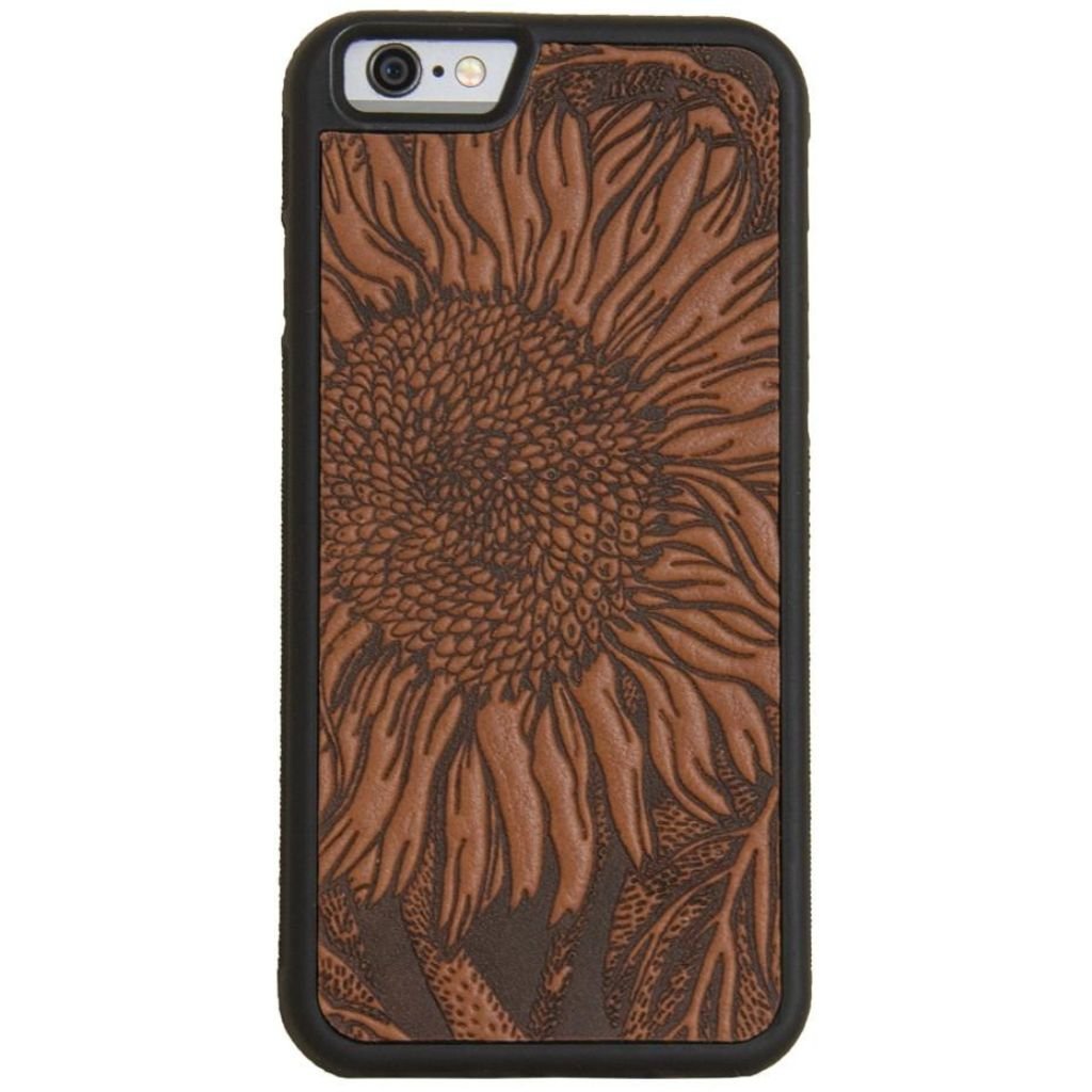 iPhone SE Leather Case Sunflower, Saddle