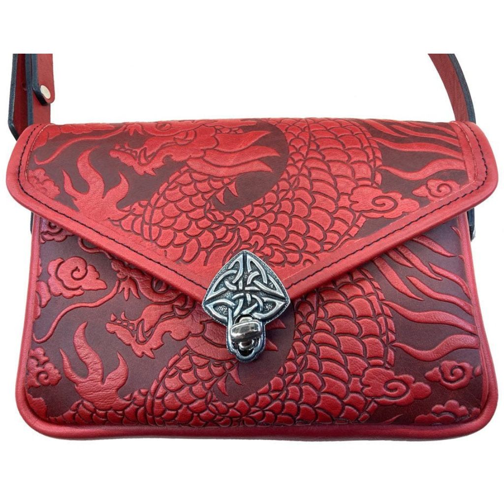 Oberon Design Leather Women's Cell Phone Handbag, Becca, Cloud Dragon ...