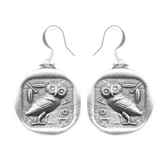 Earrings, Athena’s Owl