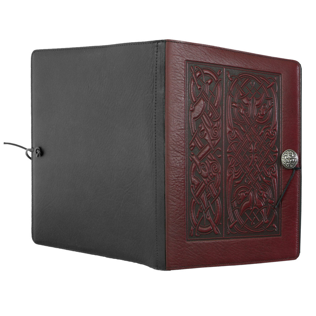 Extra Large Leather Journal, Sketchbook, Celtic Hounds