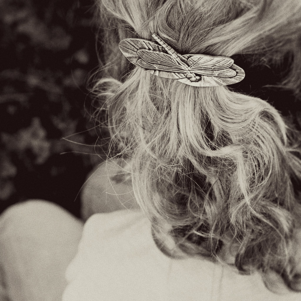 Hair Clip, Barrette, Dragonfly 80mm