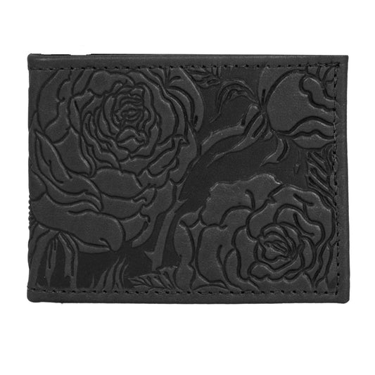 Leather Bi-fold Wallet, Wild Rose