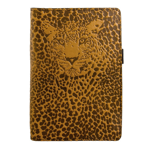 Small Leather Portfolio Notebook, Leopard