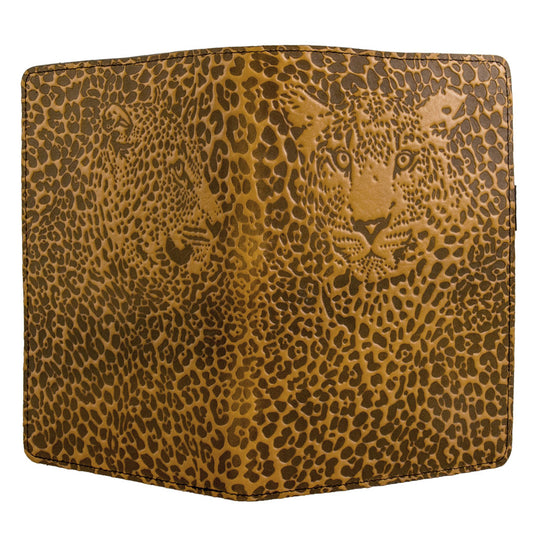 Small Leather Portfolio Notebook, Leopard