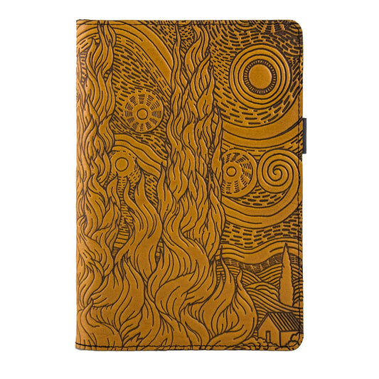 Small Leather Portfolio Notebook, Van Gogh’s Sky