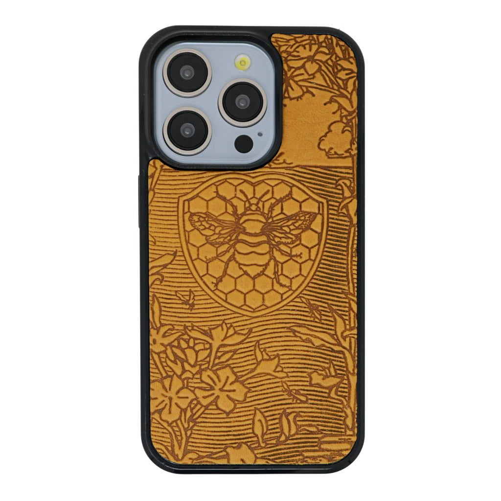 Oberon Design Genuine Leather iPhone Case, Hand-Crafted, Bee Garden ...