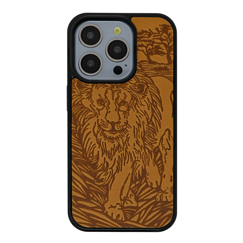Oberon Design Genuine Leather iPhone Case, Hand-Crafted, Lion – Oberon ...