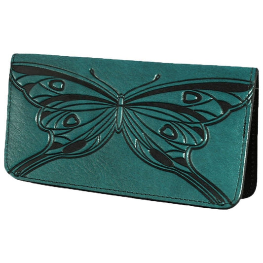 Leather Checkbook Cover I Butterfly