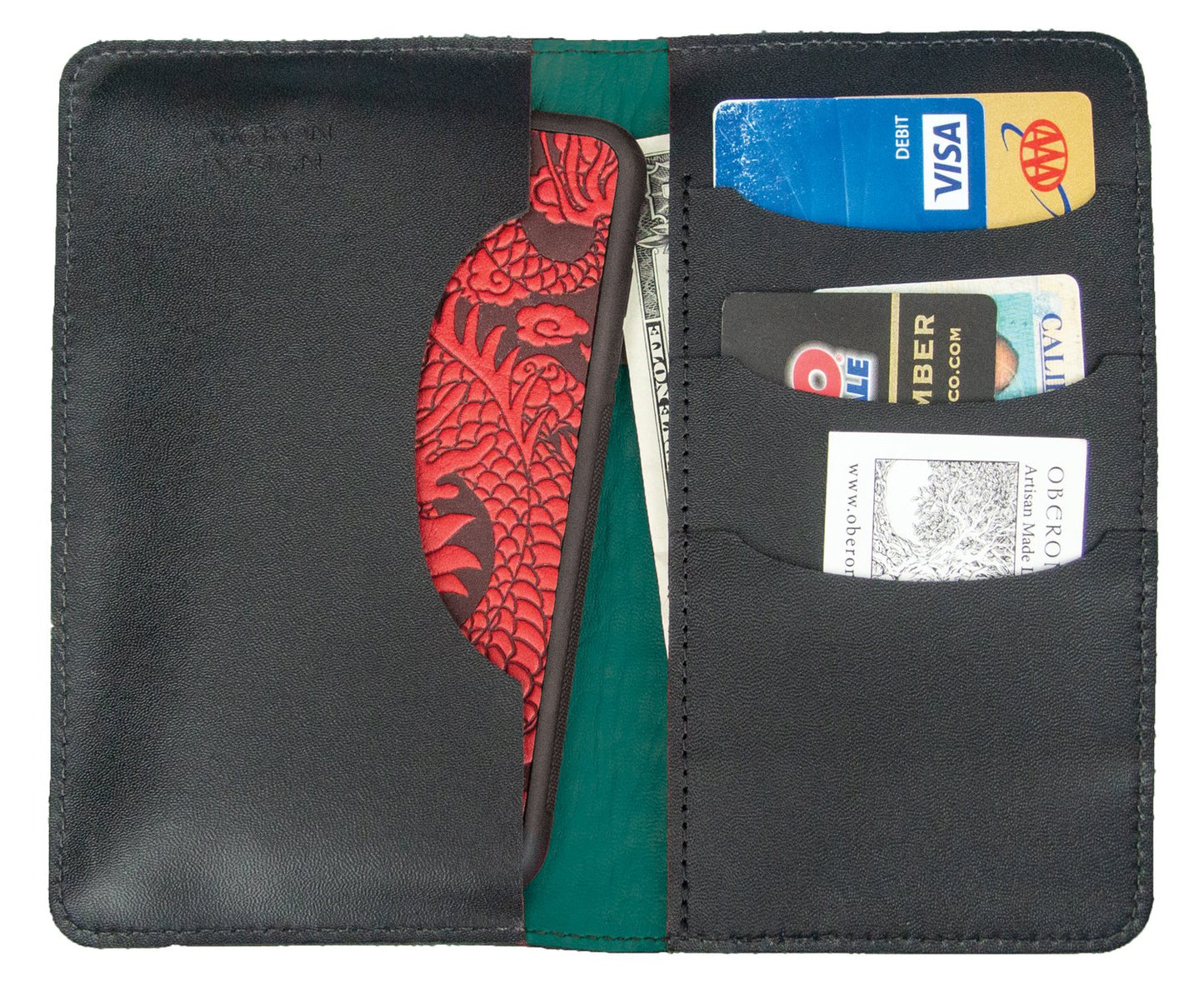 Large Leather Smartphone Wallet - Iris