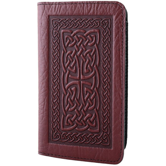 Leather Checkbook Cover I Celtic Braid