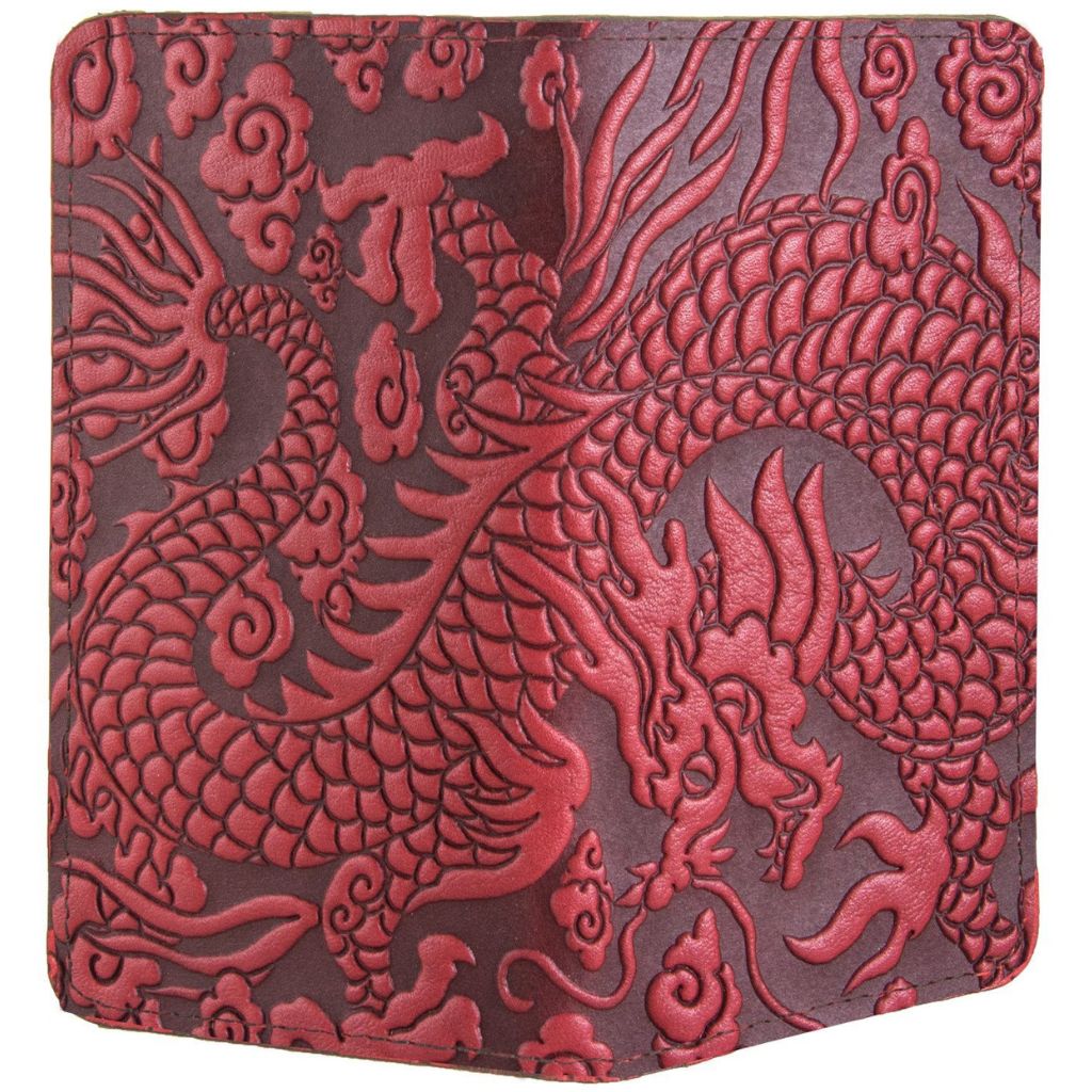 Leather Checkbook Cover I Cloud Dragon