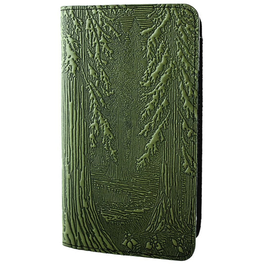 Leather Checkbook Cover | Forest in Fern