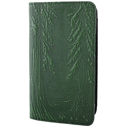 Leather Checkbook Cover | Forest in Green