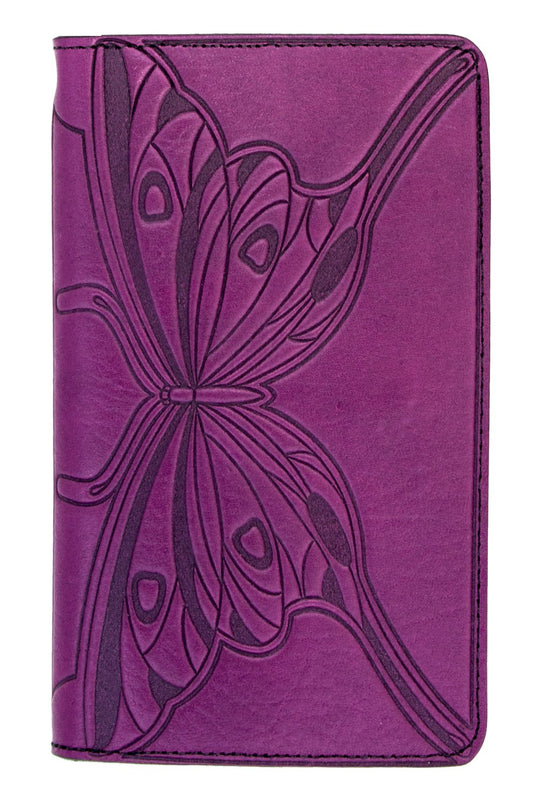Large Leather Smartphone Wallet - Butterfly