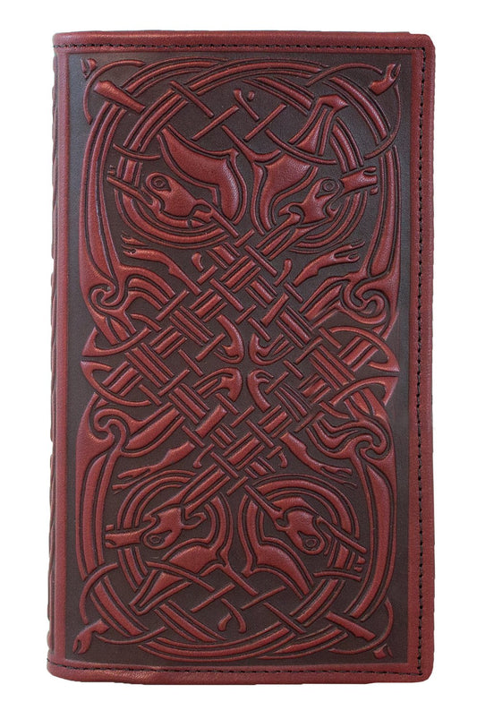 Large Leather Smartphone Wallet - Celtic Hounds