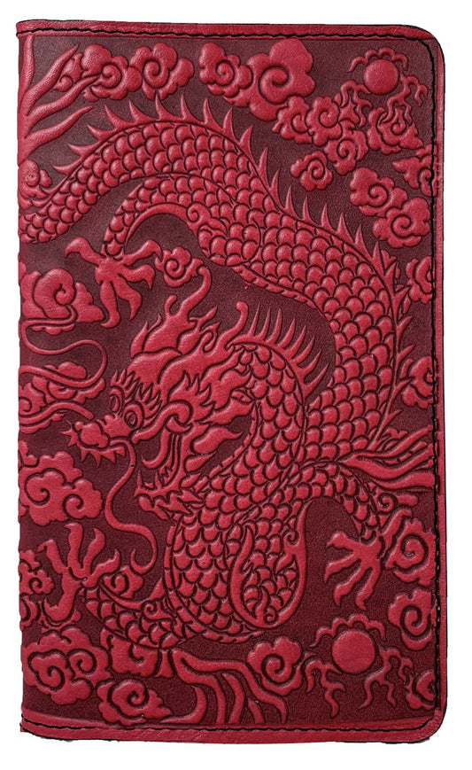 Large Leather Smartphone Wallet - Cloud Dragon