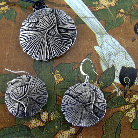 Jewelry | Necklace and Earrings  | Ginkgo Leaf