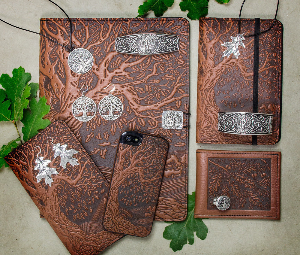 Tree of Life Britannia Metal Jewelry and Leather