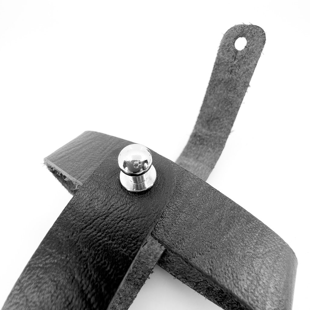 Premium Leather Strap Coaster Holder, Detail