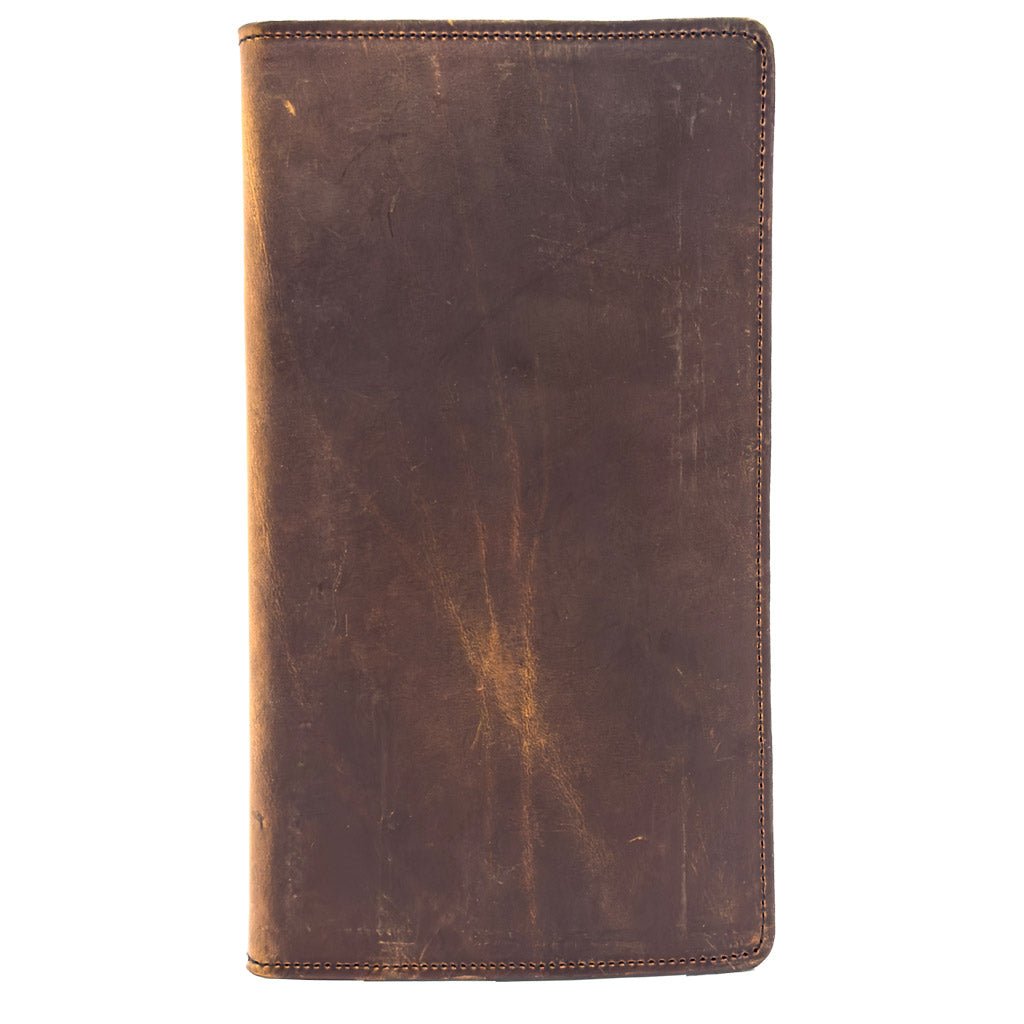 Checkbook Cover, Rustic Hard Times in Copper