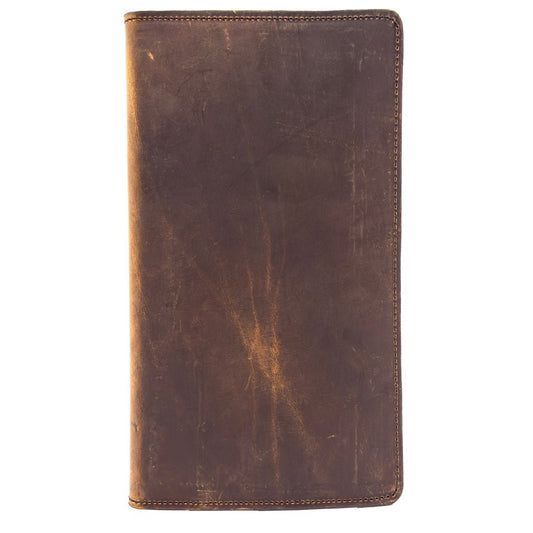 Checkbook Cover, Rustic Hard Times in Copper