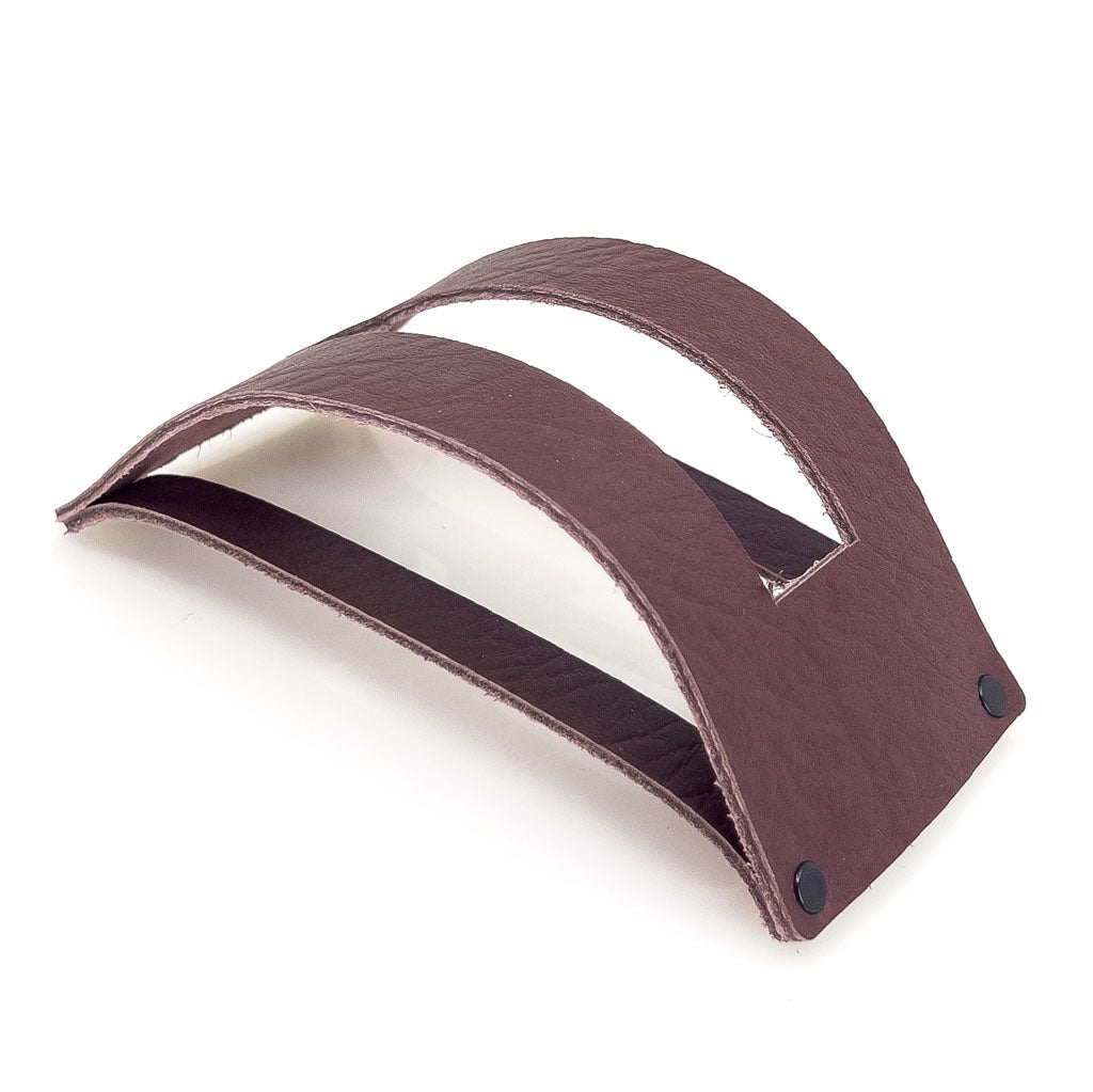 Premium Leather Coaster Stand Holder, Handmade in The USA, Wine