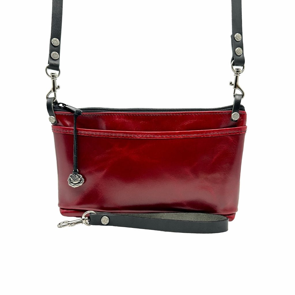 Paula convertible crossbody wristlet handbag, Garnet