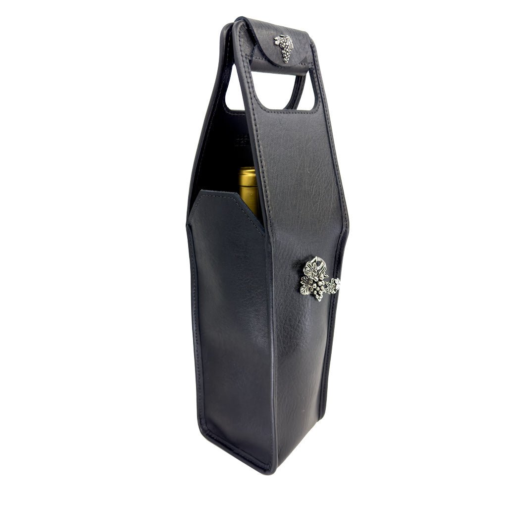 Oberon Design Wine Bottle Carrier Bag, Grape Medallion Single 