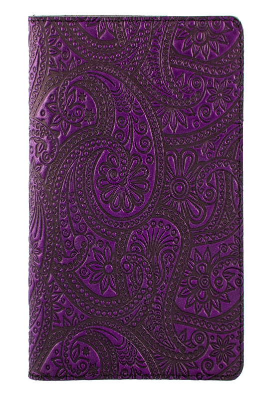 Large Leather Smartphone Wallet - Paisley