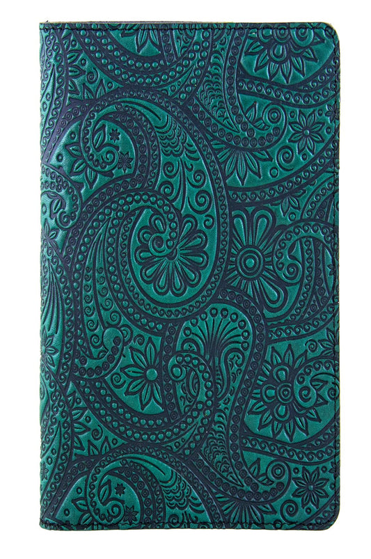 Large Leather Smartphone Wallet - Paisley