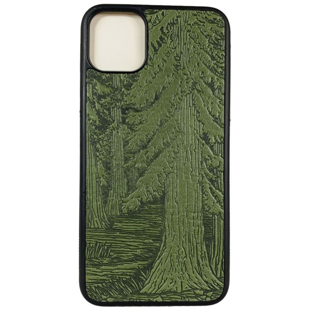 Oberon Design Genuine Leather iPhone Case, Hand-Crafted, Forest, Fern