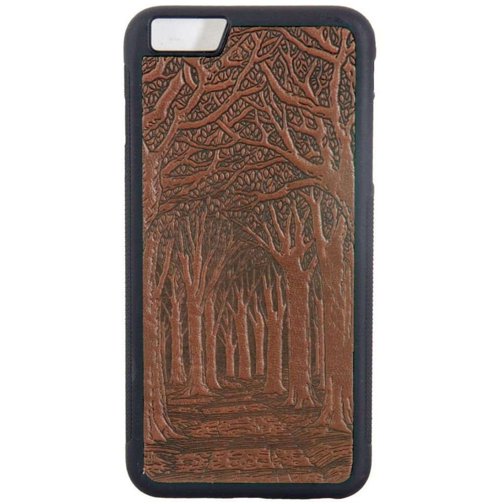 iPhone  Leather Case, Avenue of Trees in Saddle
