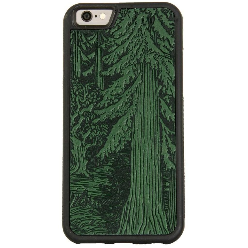 Oberon Design Genuine Leather iPhone SE Case, Hand-Crafted, Forest, Green