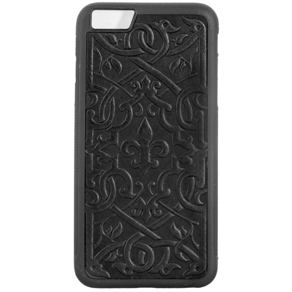 Oberon Design Genuine Leather iPhone SE Case, Hand-Crafted, The Medici, Black